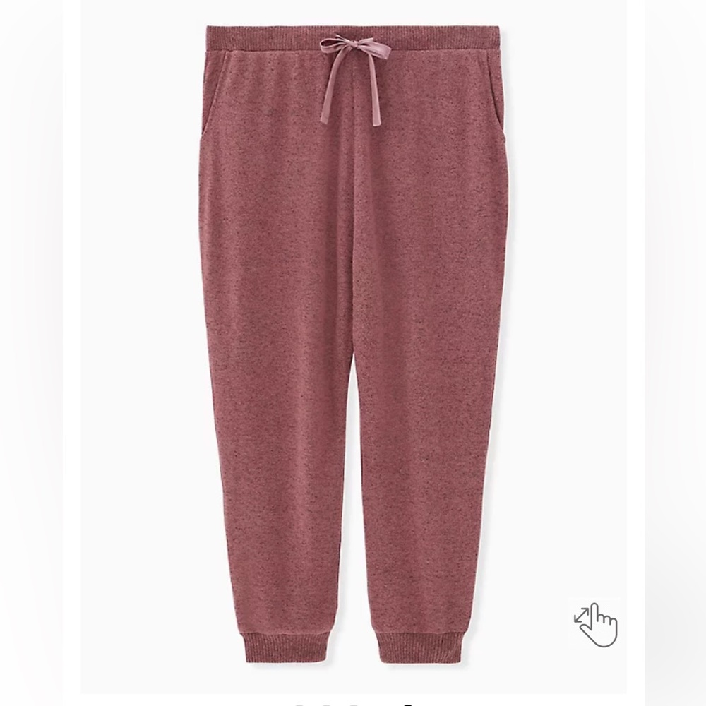 SUPER SOFT PLUSH DRAWSTRING CROP LOUNGE JOGGER Size 5